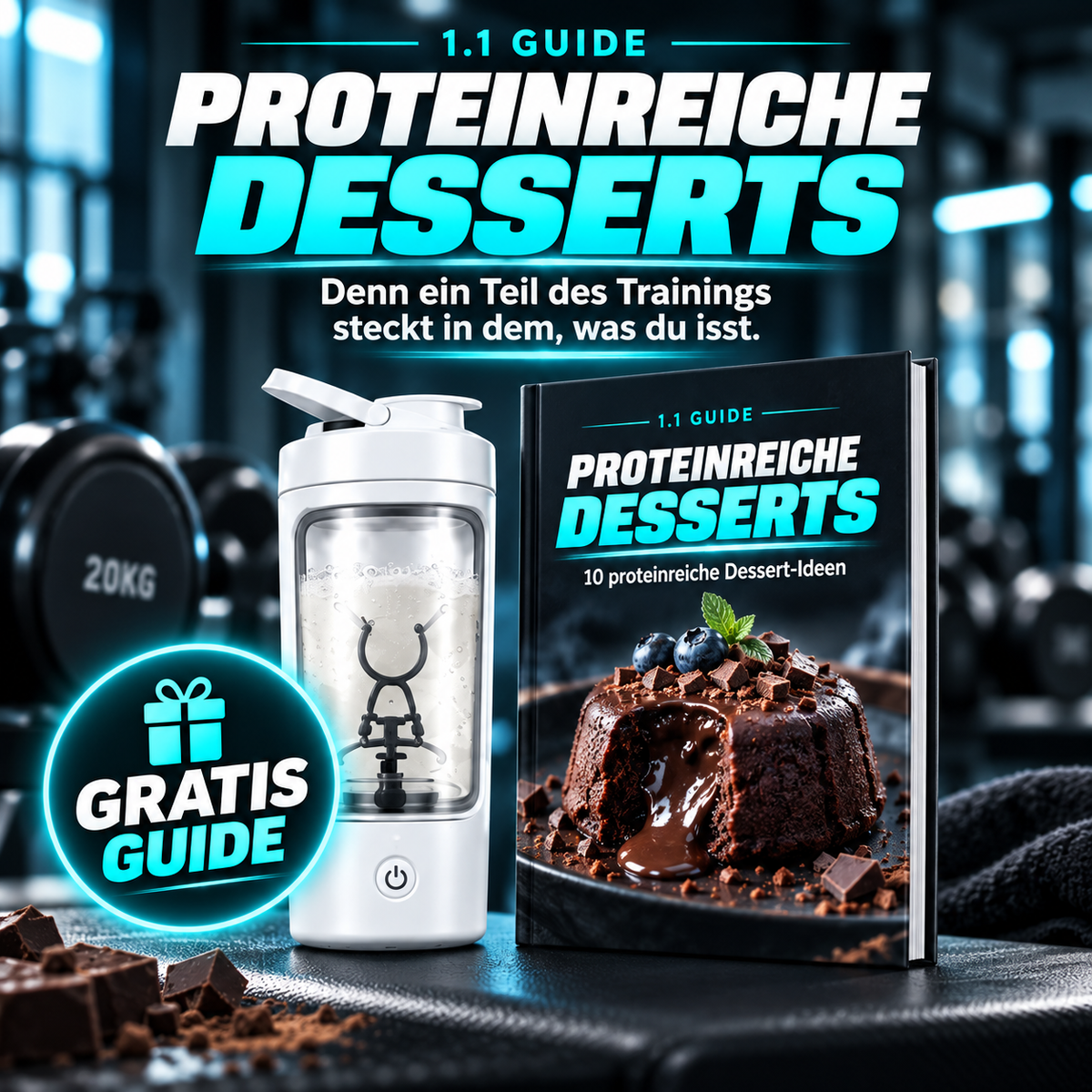 Guide enthält 10 leckere Dessert-Rezepte mit hohem Proteingehalt